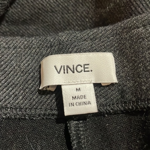 Vince Charcoal Gray Textured Stitch Front Seam Leggings - Picture 3 of 12